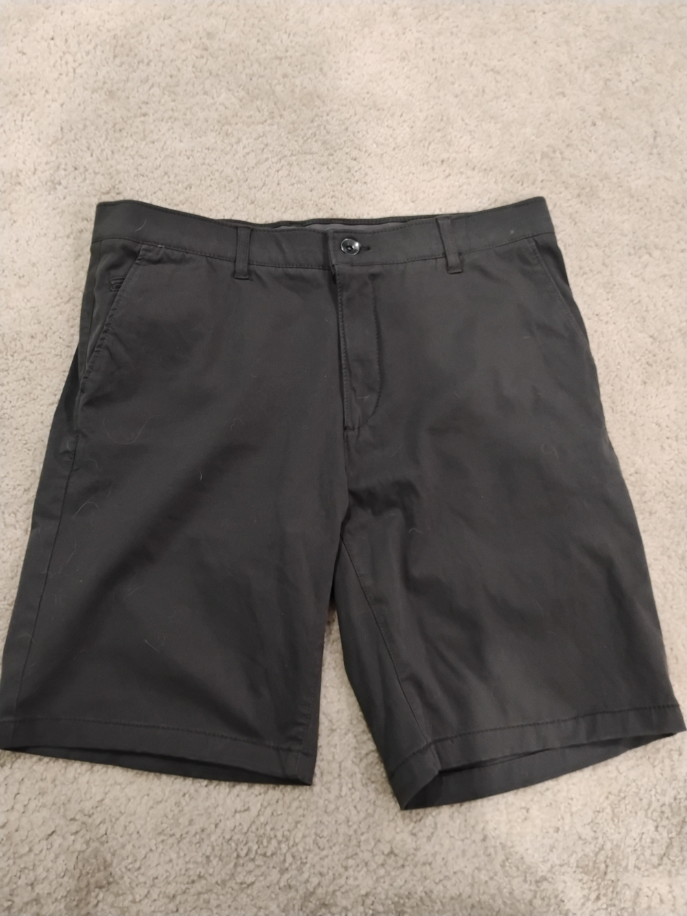 Union Men's Black Flat-Front Performance Shorts